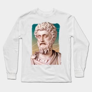 Roman Emperor Marcus Aurelius illustration Long Sleeve T-Shirt